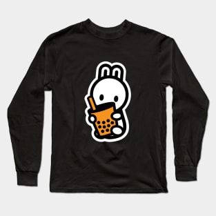 Bunny Rabbit Bubble Thai Milk Tea Boba Pearl Drink Animal Long Sleeve T-Shirt